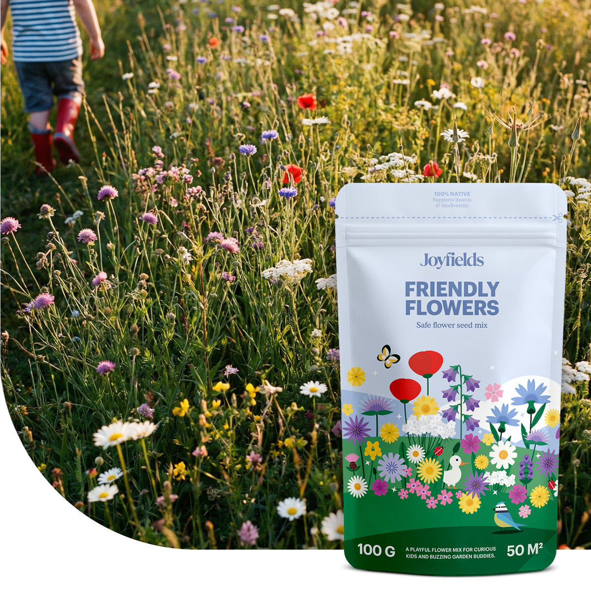 Friendly Flowers – Einheimische Spielwiesen-Blumenmischung