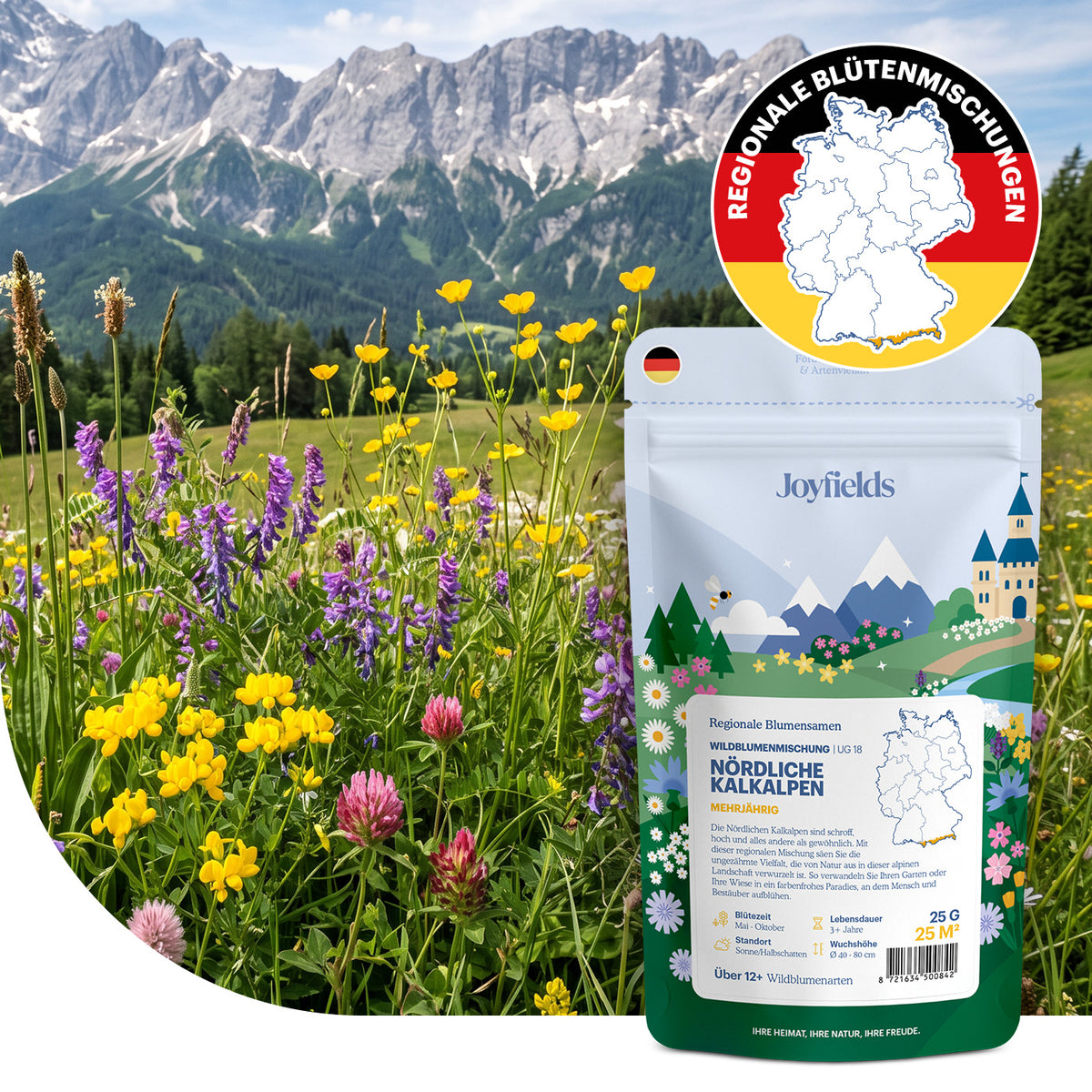 Joyfields Regionale Wildblumenmischung Deutschland - UG18 Nördliche Kalkalpen [de]