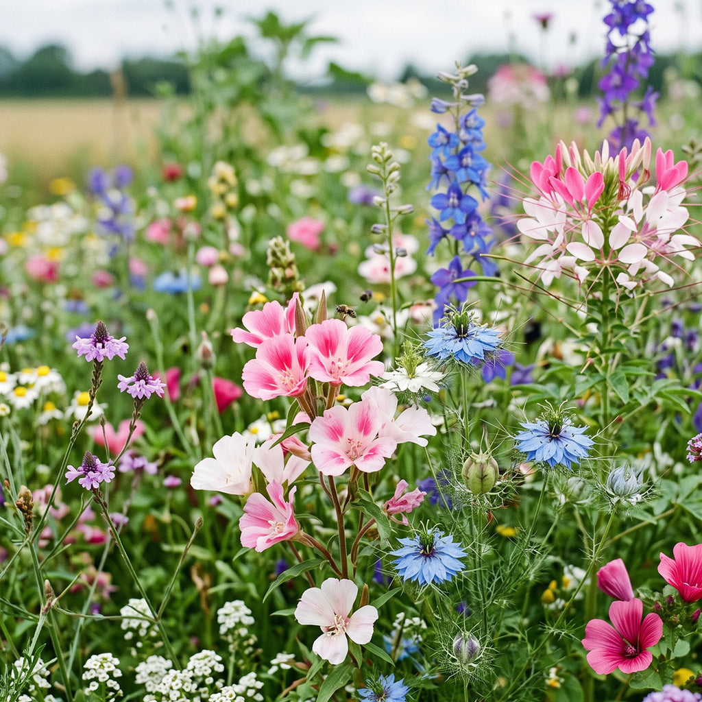 Sommerblumen Lila Farbtöne Mix
