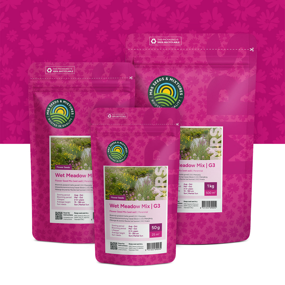 Typ G3 – Feuchtwiese – Blumenmischung