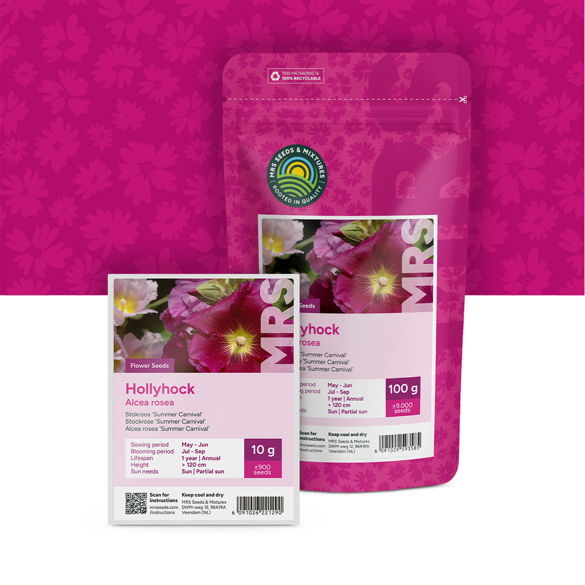 Stockrose 'Summer Carnival' –  Alcea Rosea