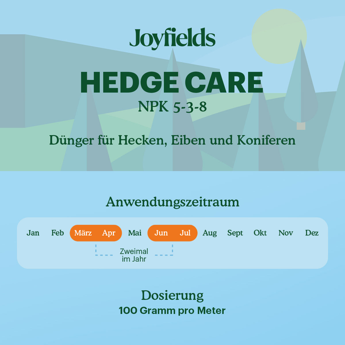 Joyfields Hedge Care – Dünger für Hecken, Eiben und Koniferen [de]