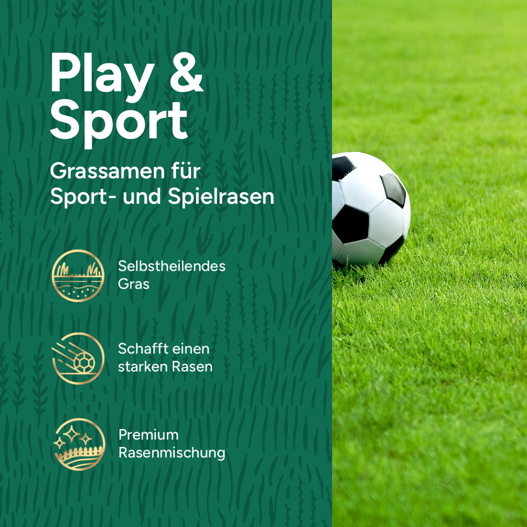 MRS Seeds & Mixtures Play & Sport Premium - Rasensaat für einen Spielrasen 10 kg [de]