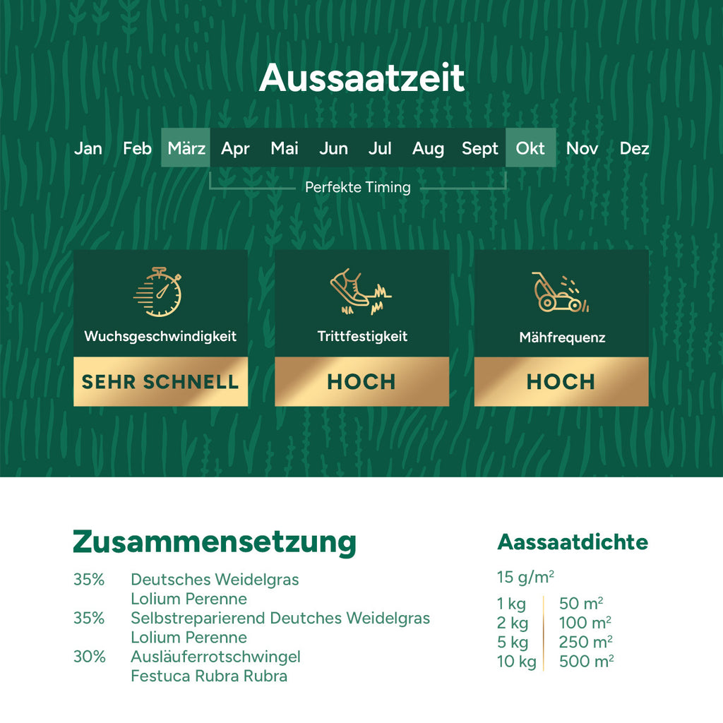 MRS Seeds & Mixtures Play & Sport Premium - Rasensaat für einen Spielrasen 10 kg [de]